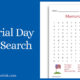 Memorial Day Word Search For Kids