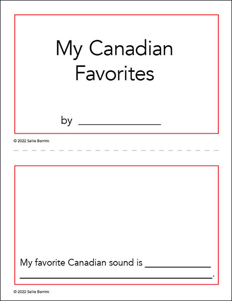 My Canadian Favorites – Printable Booklet