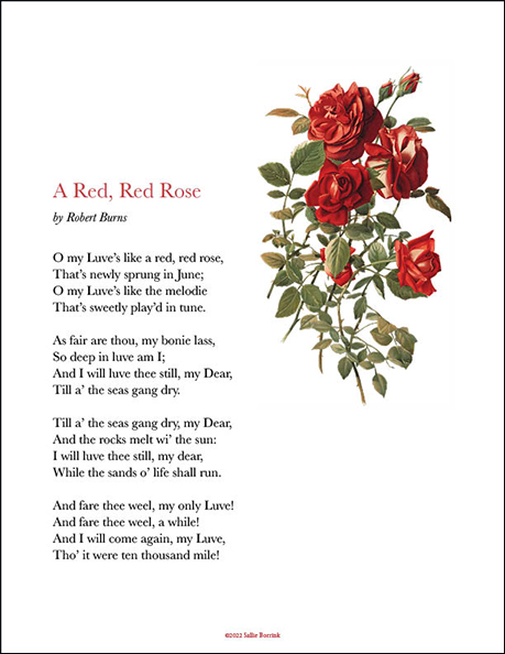 "A Red, Red Rose" by Robert Burns