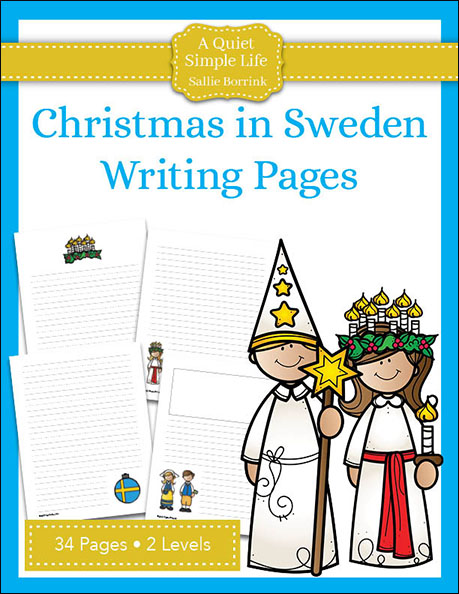 Christmas in Sweden Writing Pages
