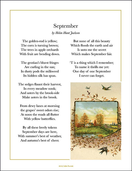 "September" by Helen Hunt Jackson