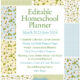 2023-2024 Editable Homeschool Planner Daisies and Gingham PREVIEW