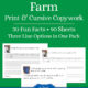 Farm Fun Facts Copywork