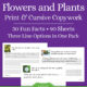 Flowers and Plants Fun Facts Copywork