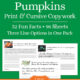 Pumpkins Fun Facts Copywork