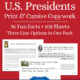 U.S. Presidents Fun Facts Copywork 042723