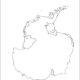 Black and white map of Antarctica
