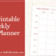 Weekly Menu Planner - Free Printable