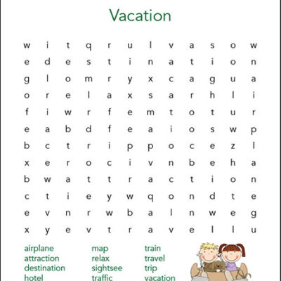 Summer word search printables for homeschool activities