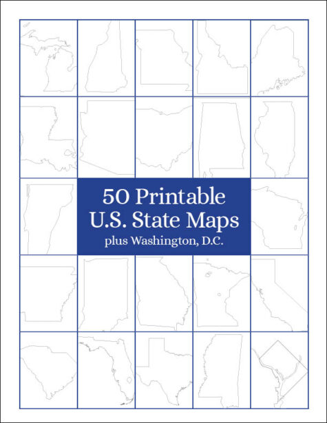 50 Printable U.S. State Maps plus Washington, D.C.