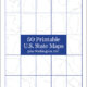 50 Blank Printable U.S. State Maps