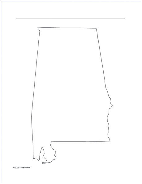 Alabama Map Printable