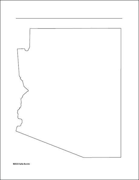 Arizona Map Printable