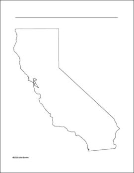 California Blank Printable Map | Sallie Borrink