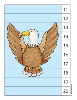 Bald Eagle counting picture puzzle