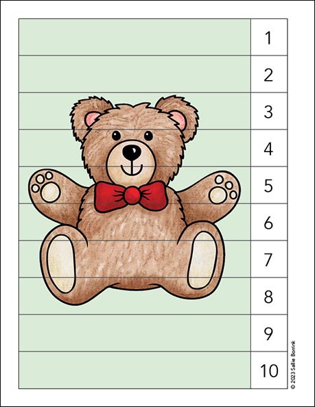 Counting Picture Puzzle - Brown Bear (1-10)