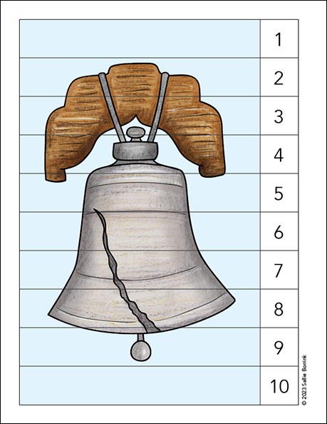 Counting Picture Puzzle - Liberty Bell (1-10)