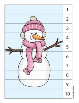 Snowgirl Counting Picture Puzzle