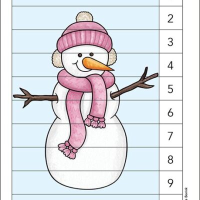 Snowgirl Counting Picture Puzzle