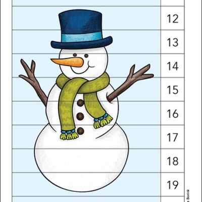 Snowman Counting Picture Puzzle 11-20