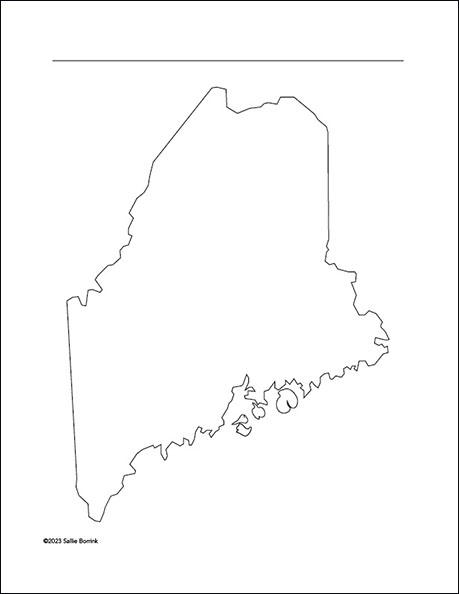 Maine Map Printable