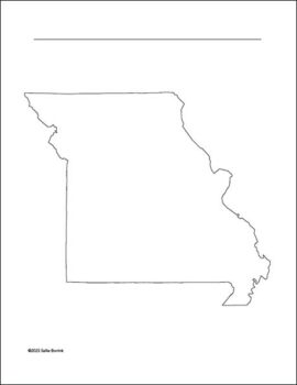 Missouri Blank Printable Map Sallie Borrink Missouri Map Printable 270x350 