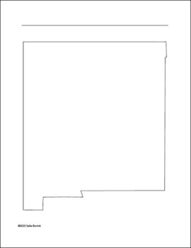 New Mexico – Blank Printable Map of New Mexico | Sallie Borrink