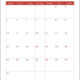 2023-2024 Classic Red Monthly Calendars