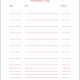 Classic Red Printable Reading Log
