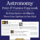 Astronomy Fun Facts Copywork 092423