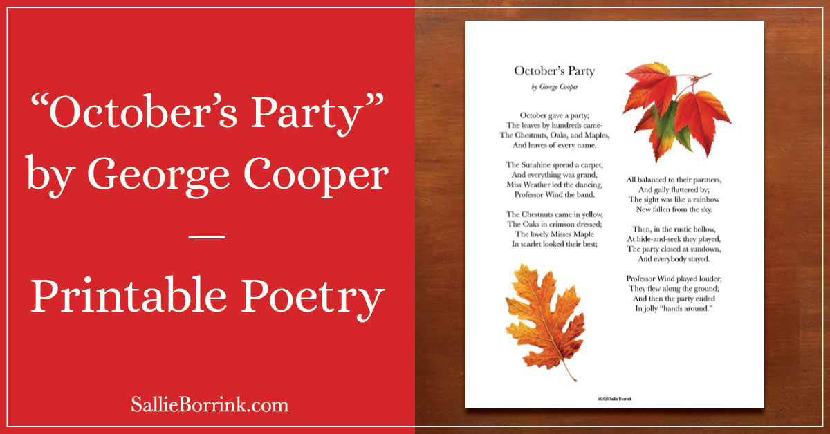 October s Party By George Cooper Printable Poem A Quiet Simple October s Party By George Cooper Printable Poem A Quiet Simple