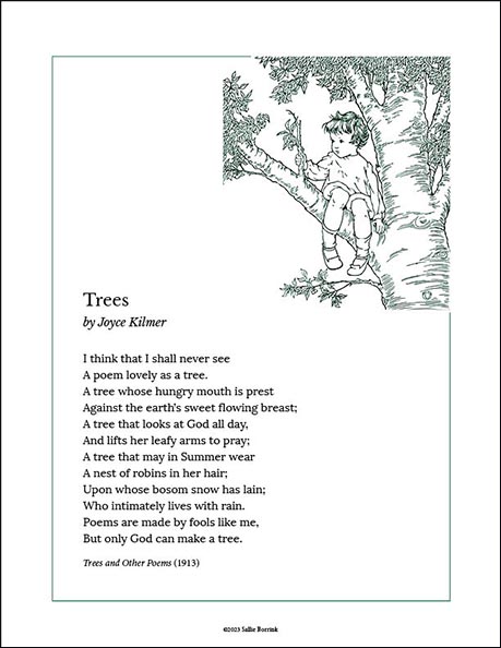 "Trees" by Joyce Kilmer