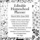 2024-2025 Editable Homeschool Planner Black and White 032324 PREVIEW