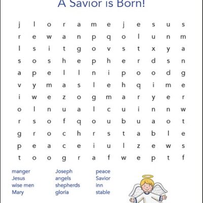 Christmas word search printables for homeschool activities