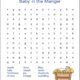 Baby in the Manger Nativity Word Search