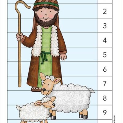 Shepherd and Sheep Counting Picture Puzzle