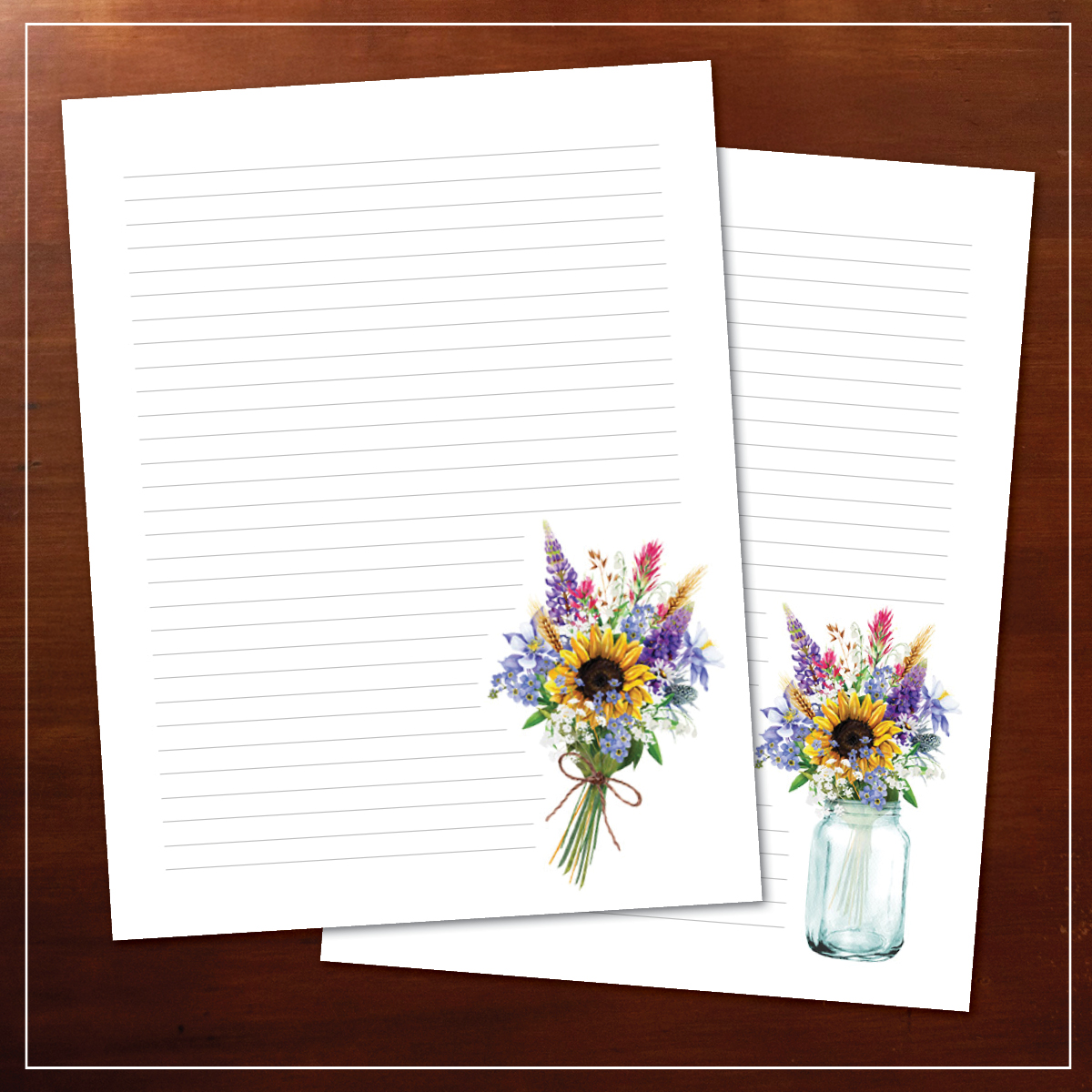 Free Autumn Bouquet Journal Papers | A Quiet Simple Life