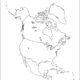 Blank map of North American for homeschooling