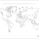 Blank map of the world for homeschooling
