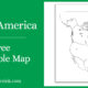 Blank outline map of North America for printable download