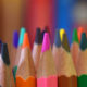 Sharpened colored pencils