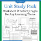Unit Study Activity Pack 110725