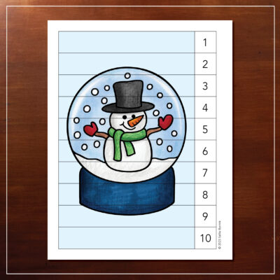 Snowman in snowglobe counting puzzle