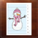 Snowgirl with pink scarf counting 1-10 picture puzzle