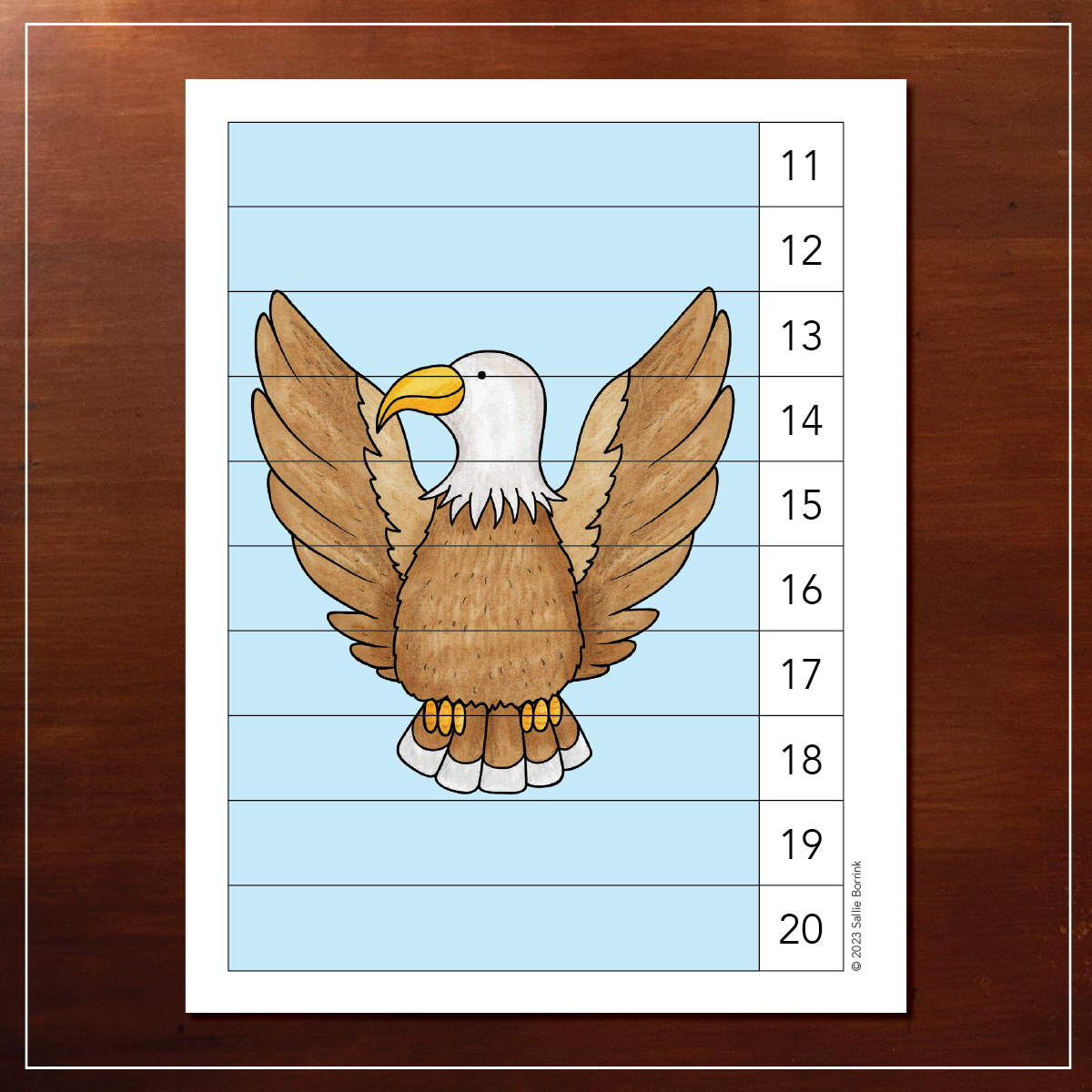 Bald Eagle Counting Puzzle Free Printable | A Quiet Simple Life
