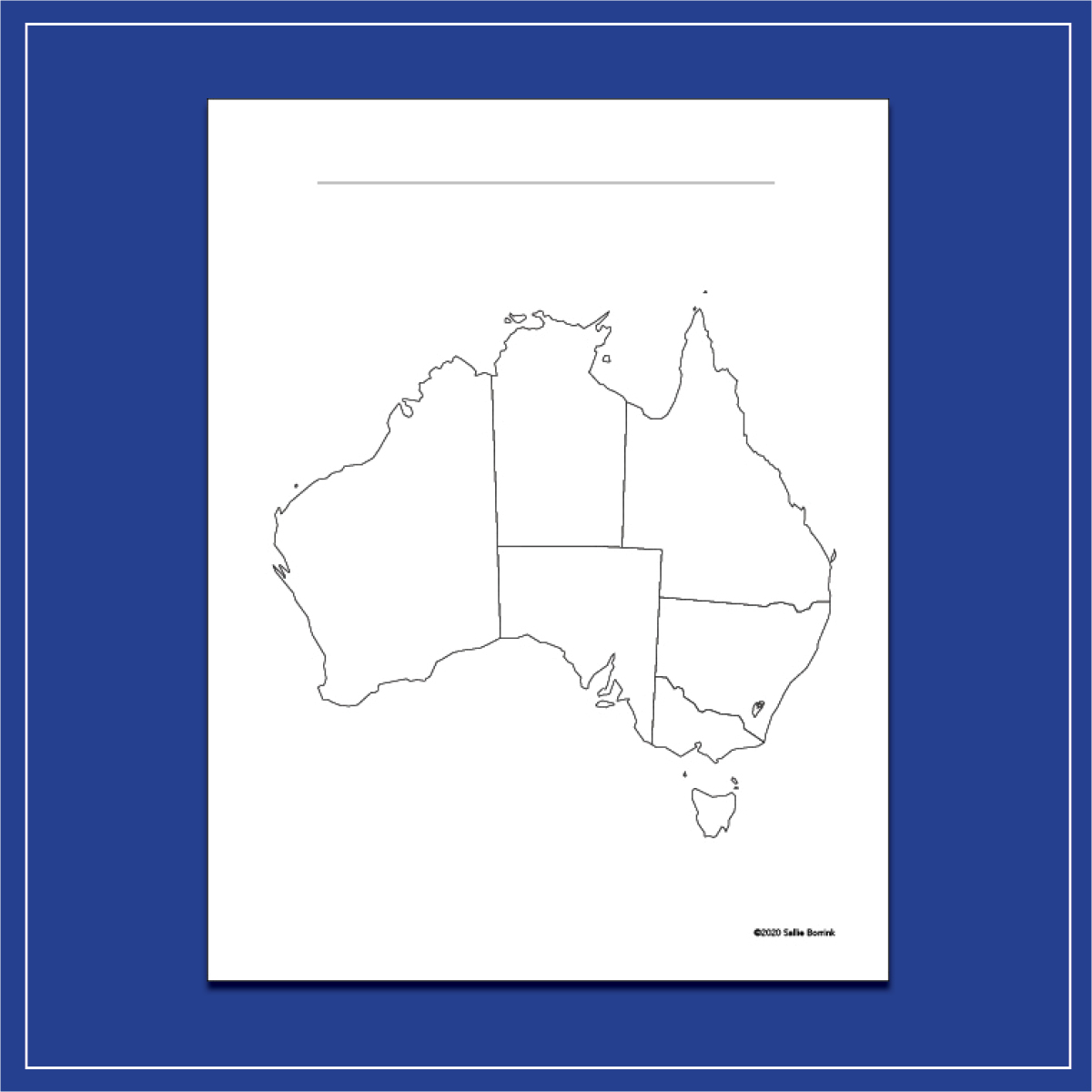 Free Printable Australia Map Blank Outline for Homeschool A Quiet — free download