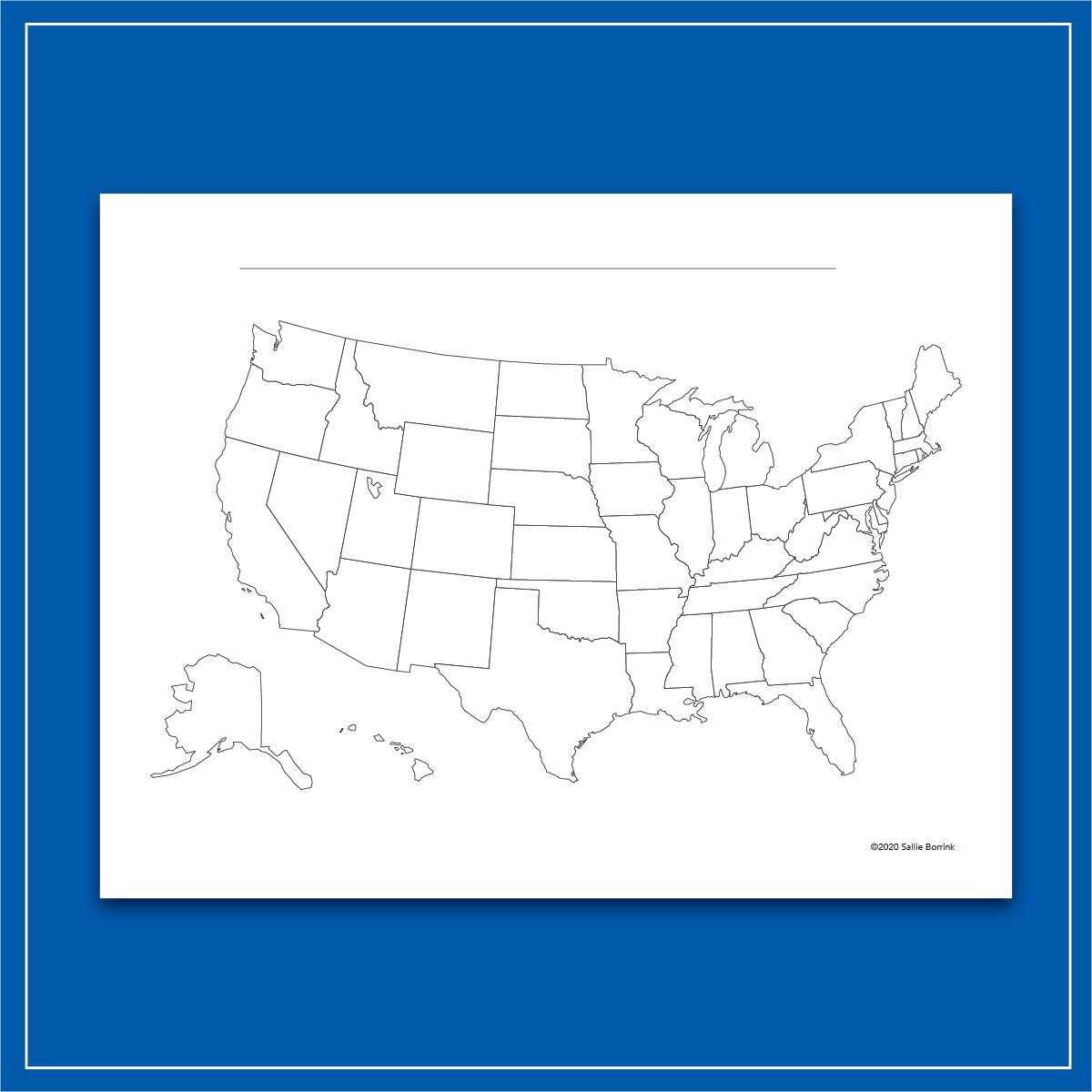 Free United States Map Printable | Blank USA Map | A Quiet Simple Life