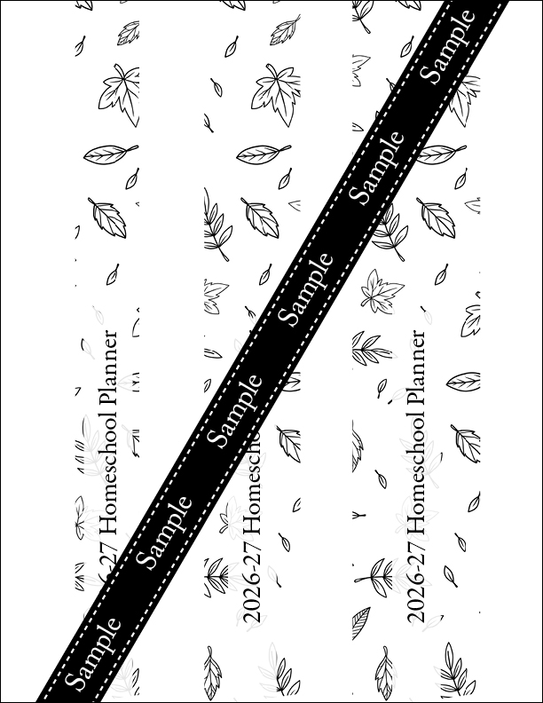 Editable Homeschool Planner 2026–2027 | Black & White Floral - Image 7