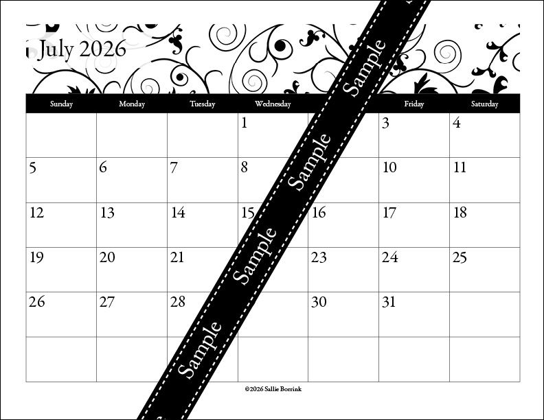 Editable Homeschool Planner 2026–2027 | Black & White Floral - Image 10