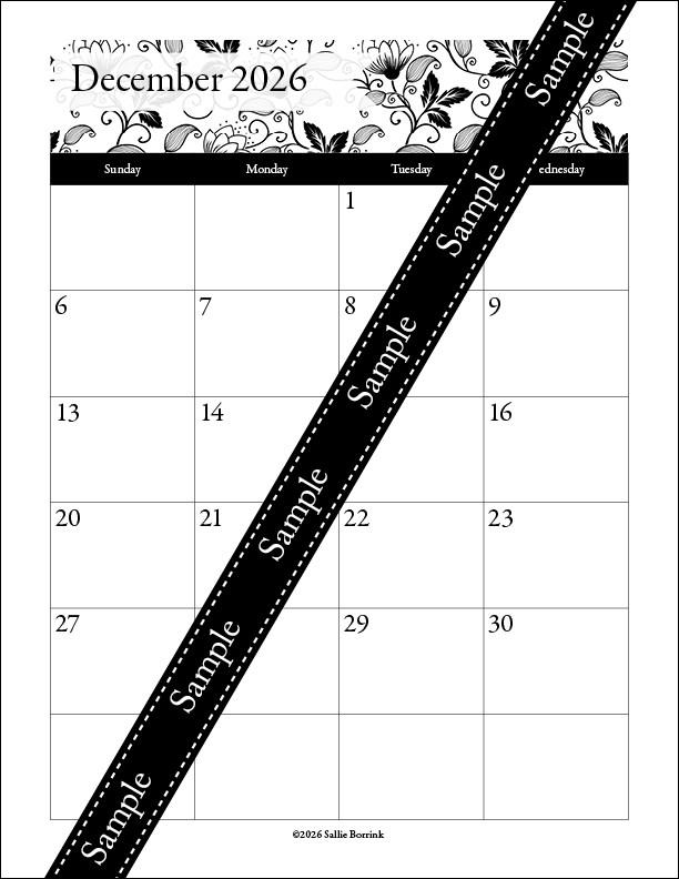 Editable Homeschool Planner 2026–2027 | Black & White Floral - Image 11